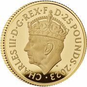 25 Pounds - Charles III Coronation; Gold Proof obverse image