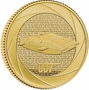 25 Pounds - Charles III James Bond - The Spy Who Loved Me; Gold Proof, United Kingdom, 2023 reverse image