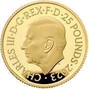 25 Pounds - Charles III Dame Shirley Bassey; Gold Proof obverse image