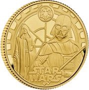 25 Pounds - Charles III Darth Vader and Emperor Palpatine; Gold Proof, United Kingdom, 2023 reverse image