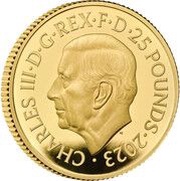 25 Pounds - Charles III Luke Skywalker and Princess Leia; Gold Proof obverse image