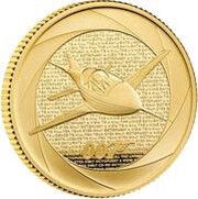 25 Pounds - Charles III Bond Films of the 1980s; Gold Proof, United Kingdom, 2024 reverse image