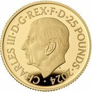 25 Pounds - Charles III Seymour Unicorn; Gold Proof obverse image