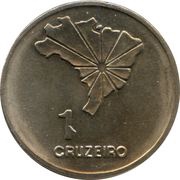 1 Cruzeiro 150th Anniversary of Independence, Brazil, 1972 reverse image
