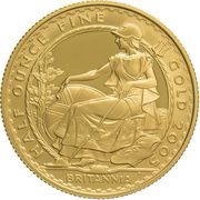 50 Pounds - Elizabeth II 4th portrait; 1/2 oz Fine Gold, United Kingdom, 2005-2012 reverse image