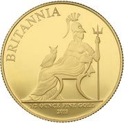 50 Pounds - Elizabeth II 4th portrait; 1/2 oz Fine Gold, United Kingdom, 2013 reverse image