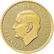 50 Pounds - Charles III Gold Standard; 1/2 oz Fine Gold obverse image