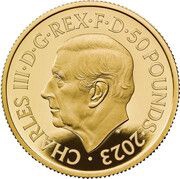 50 Pounds - Charles III 1/2 oz Fine Gold obverse image