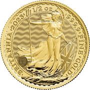 50 Pounds - Charles III 1/2 oz Fine Gold, United Kingdom, 2023-2024 reverse image