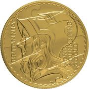 100 Pounds - Elizabeth II 4th portrait; 1 oz Fine Gold, United Kingdom, 2003 reverse image