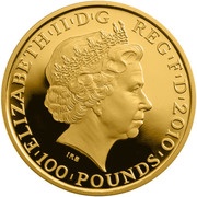 100 Pounds - Elizabeth II Neptune - Citius; Gold Proof obverse image