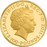 100 Pounds - Elizabeth II Jupiter - Altius; Gold Proof obverse image
