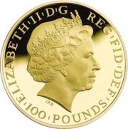 100 Pounds - Elizabeth II Year of the Horse; Gold Proof obverse image