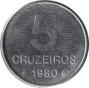 5 Cruzeiros, Brazil, 1980-1984 reverse image