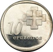 10 Cruzeiros 10th Anniversary of Central Bank reverse image