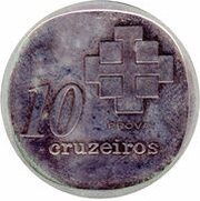 10 Cruzeiros - PROVA - 10th Anniversary of Central Bank reverse image