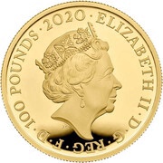 100 Pounds - Elizabeth II David Bowie; Gold Proof obverse image