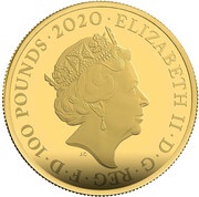 100 Pounds - Elizabeth II James Bond - II; Gold Proof obverse image