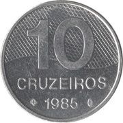 10 Cruzeiros Brazil's main roads, Brazil, 1980-1986 reverse image
