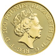 100 Pounds - Elizabeth II The band Queen; 1 oz Fine Gold obverse image