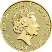 100 Pounds - Elizabeth II Elton John; 1 oz Fine Gold obverse image