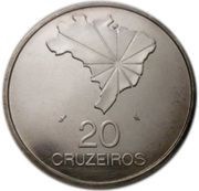 20 Cruzeiros 150th Anniversary of Independence reverse image