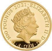 100 Pounds - Elizabeth II Mr Happy; Gold Proof obverse image