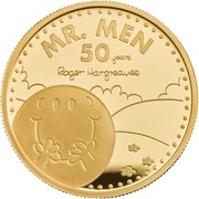 100 Pounds - Elizabeth II Mr Happy; Gold Proof, United Kingdom, 2021 reverse image