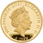 100 Pounds - Elizabeth II Mr. Strong and Little Miss Giggles; Gold Proof obverse image