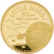 100 Pounds - Elizabeth II Little Miss Sunshine; Gold Proof, United Kingdom, 2021 reverse image