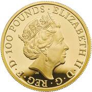 100 Pounds - Elizabeth II The Queen's Beasts Completer; Gold Proof obverse image