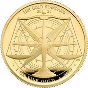 100 Pounds - Elizabeth II Gold Standard; Gold Proof, United Kingdom, 2021 reverse image
