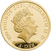 100 Pounds - Elizabeth II The Who; Gold Proof obverse image