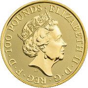 100 Pounds - Elizabeth II Gold Standard; 1 oz Fine Gold obverse image