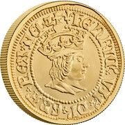 100 Pounds - Elizabeth II Henry VII; Gold Proof, United Kingdom, 2022 reverse image