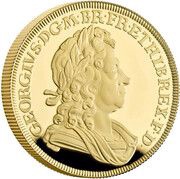 100 Pounds - Elizabeth II George I; Gold Proof, United Kingdom, 2022 reverse image
