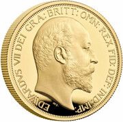 100 Pounds - Elizabeth II Edward VII; Gold Proof, United Kingdom, 2022 reverse image
