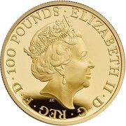 100 Pounds - Elizabeth II Year of the Tiger; Gold Proof obverse image