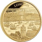 100 Pounds - Elizabeth II London; Gold Proof, United Kingdom, 2022 reverse image