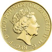 100 Pounds - Elizabeth II The Rolling Stones; 1oz Fine Gold obverse image