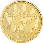 100 Pounds - Elizabeth II The Rolling Stones; 1oz Fine Gold, United Kingdom, 2022 reverse image