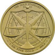 100 Pounds - Charles III Gold Standard; 1 oz Fine Gold, United Kingdom, 2023 reverse image