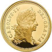 100 Pounds - Charles III Charles II; Gold Proof, United Kingdom, 2023 reverse image