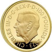 100 Pounds - Charles III George II; Gold Proof obverse image