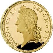 100 Pounds - Charles III George II; Gold Proof, United Kingdom, 2023 reverse image