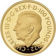 100 Pounds - Charles III 1 oz Fine Gold obverse image