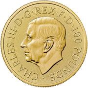 100 Pounds - Charles III James Bond - You Only Live Twice; 1 oz Fine Gold obverse image