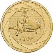 100 Pounds - Charles III James Bond - You Only Live Twice; 1 oz Fine Gold, United Kingdom, 2023 reverse image