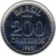 200 Cruzeiros Prova, Brazil, 1985 reverse image