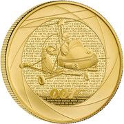 100 Pounds - Charles III James Bond - You Only Live Twice; Gold Proof, United Kingdom, 2023 reverse image
